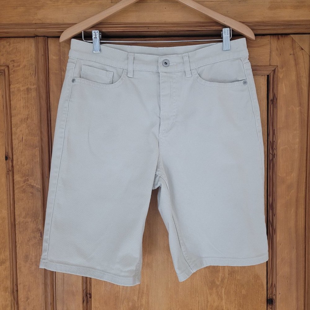 Stretch Denim Stretchy High Rise Bermuda Shorts By Denim & Co. Size 8 - Picture 6 of 11